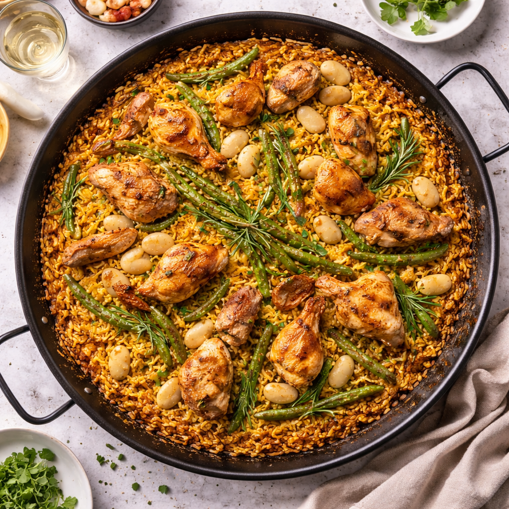 Authentieke Paella Valenciana voor 10 personen